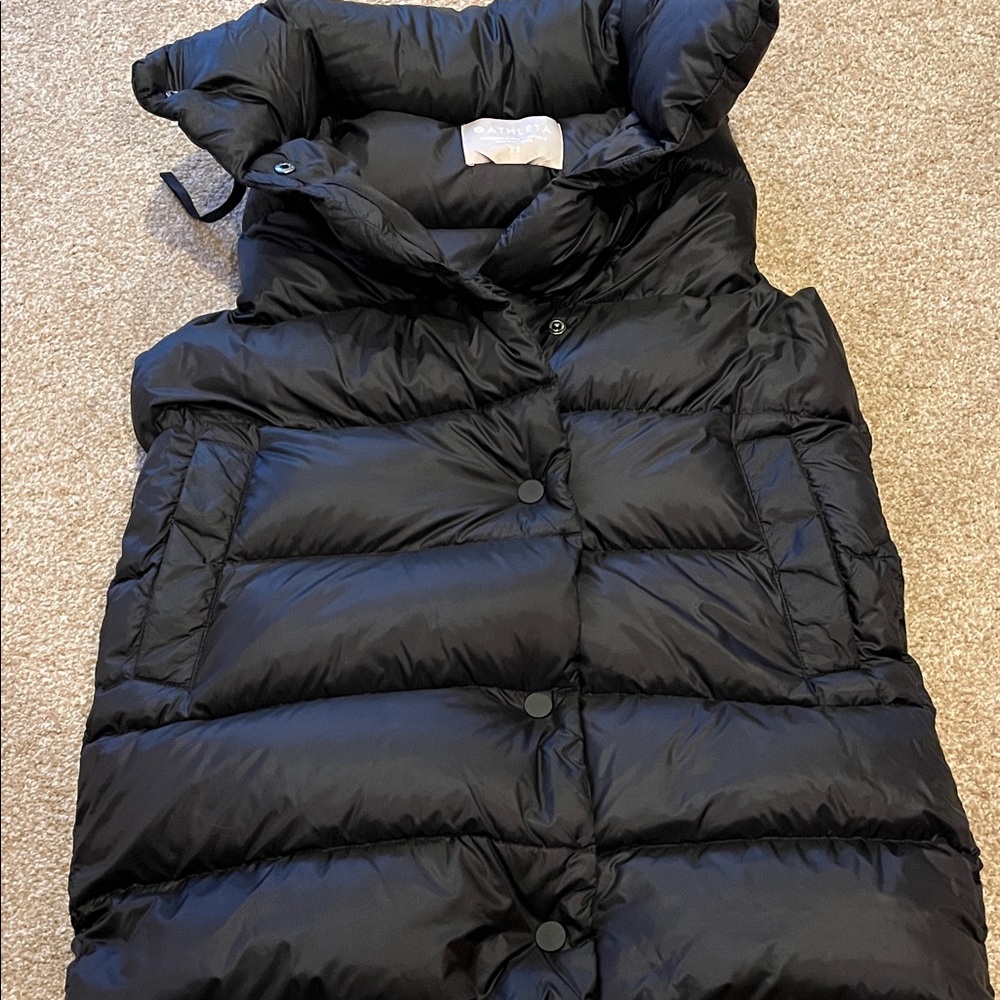 Athleta Black Quilted Vest